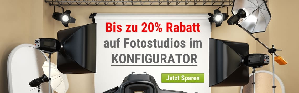 Rabatt auf Fotostudios im Konfigurator