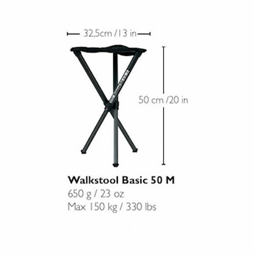 Dreibeinhocker Walkstool Basic 50, bis 150kg