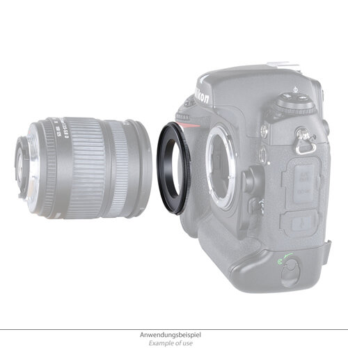 Retroadapter für Canon EOS auf 72mm Filtergewinde - Umkehrring