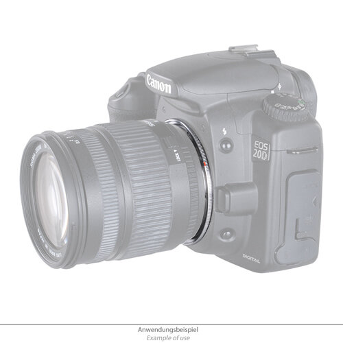 Objektivadapter für Nikon an Canon EOS Kamera