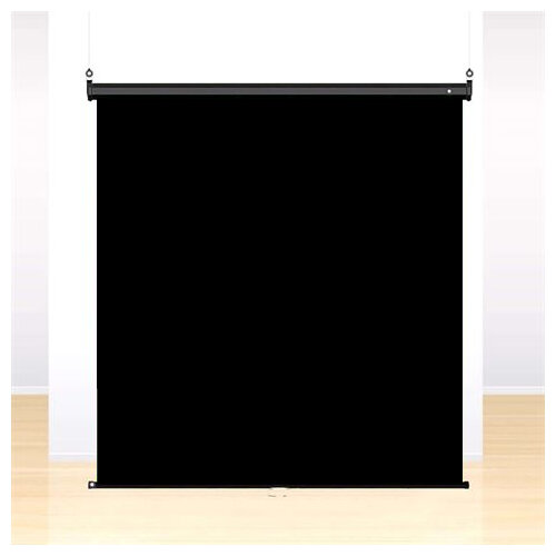 Ausziehbarer Roll-Up Hintergrund schwarz 180x200cm