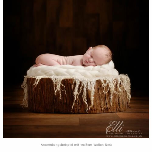 Newborn Mohair Wollen Nest Rosa 400 x 6cm