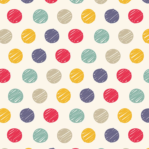 Fotohintergrund Vinyl DOODLE POLKA DOTS
