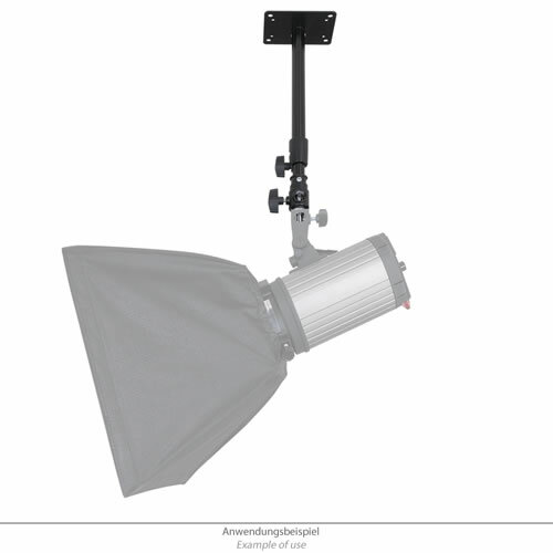 Teleskop-Deckenstativ 58-100cm für Studioleuchte, Studioblitz mit Wechselspigot