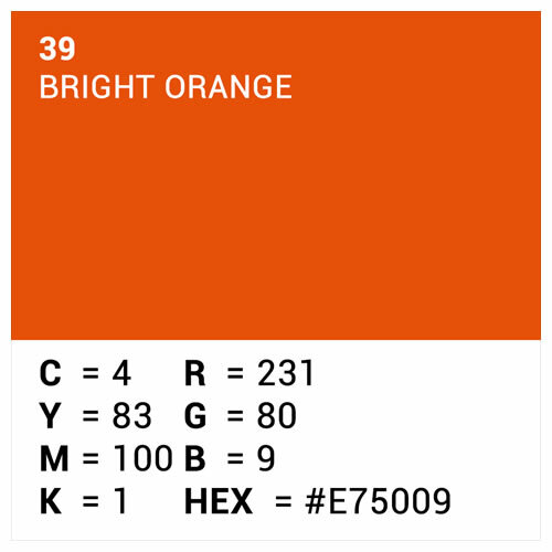 Hintergrundkarton 1,35x11m Bright Orange
